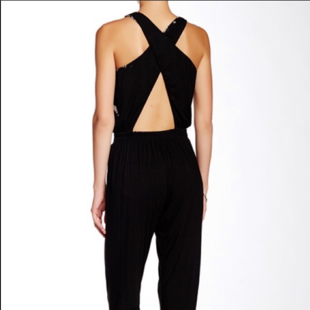 SOLD Gypsy 05 tie dye cross-back jumpsuit Sz L